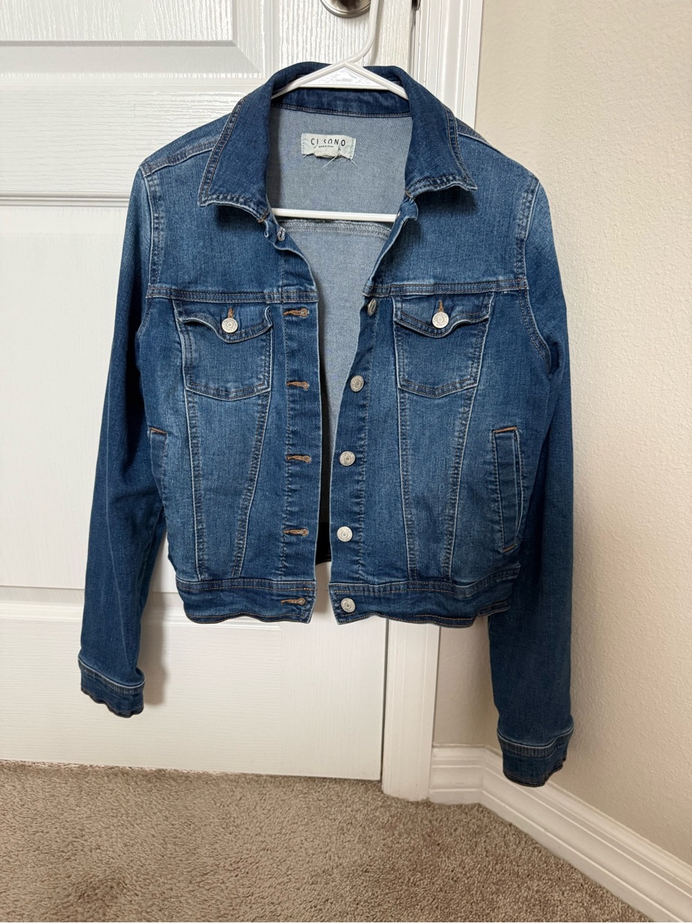 Ci Sono Stretch Denim Jacket Women’s Small Medium Wash